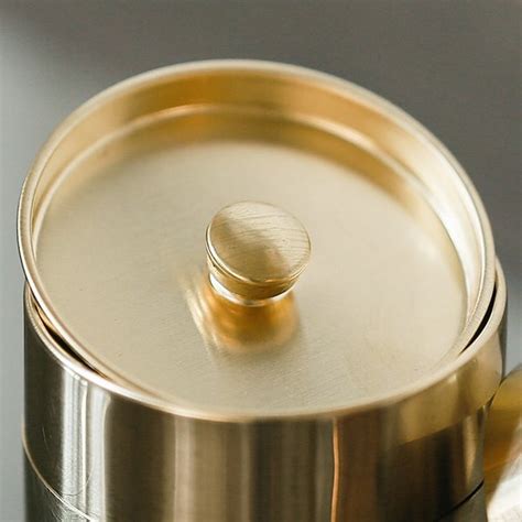茶筒 Syuro 丸缶 日本製 コーヒー缶 保存容器 真鍮 銅 茶缶 茶道具 収納雑貨 小物入れ あすつく Roucanreceno