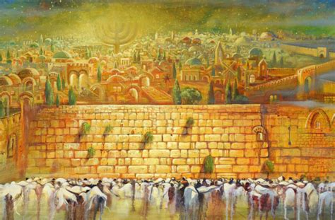 Original Oil Painting Jerusalem Light To The Nations Alex Levin