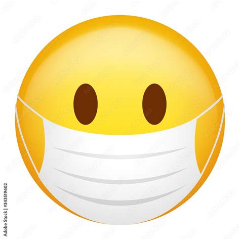 Download Emoticon Wearing Medical Mask Stock Vector And Explore Similar