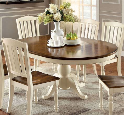 Oval farmhouse table and chairs. Harrisburg CM3216OT Cottage Style Two Tone Wood Oval ...