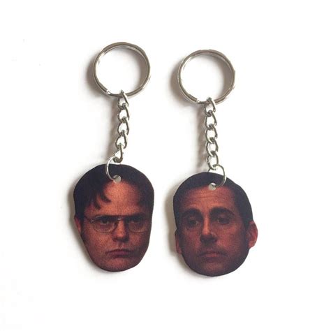 Dwight Schrute And Michael Scott Inspired Keychains 2 Office Tv Show