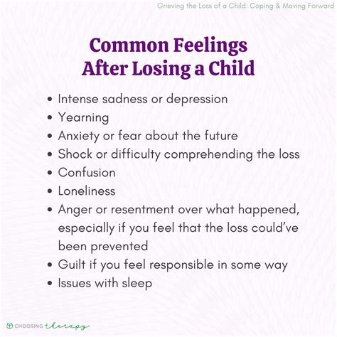 Grieving The Loss Of A Child Coping And Moving Forward