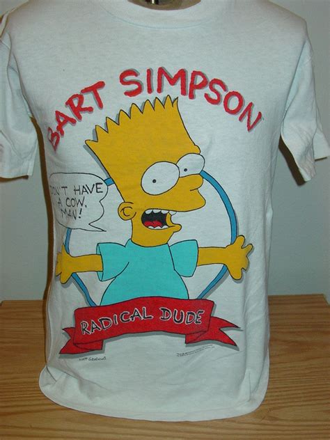 Vintage 1990s Bart Simpson The Simpsons Cartoon T Shirt Large Cartoon