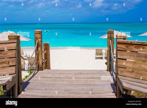 Beautiful Tropical Landscape On Providenciales Island In The Turks And