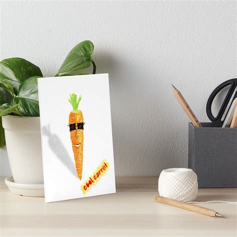 Cool Carrot Art Board Print By Sapiva Redbubble