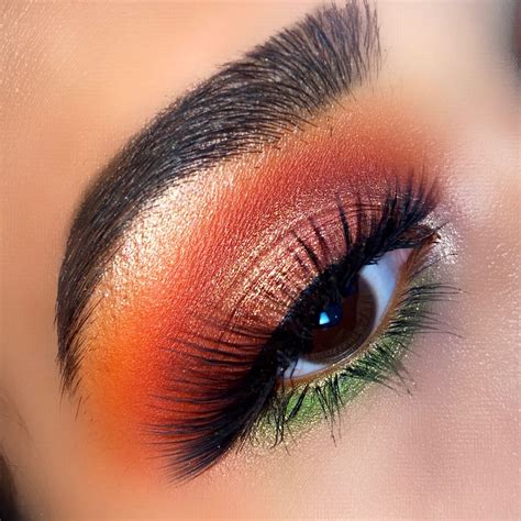 Orange Eyeshadow Looks Orange Eye Makeup Bright Eye Makeup Makeup