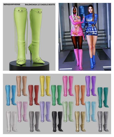 Le Cagole Boots Set Patreon Sims 4 Clothing Sims 4 Collections Tumblr Sims 4