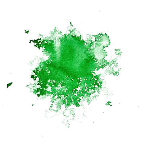 6 Green Watercolor Splatter Background 