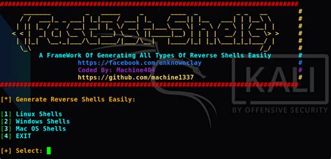 Github Machine1337reverse Shells This Tool Will Help In Generating