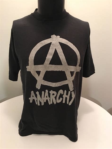 Vintage Anarchy T Shirt Black And White Anarchist T Shirt Etsy Punk