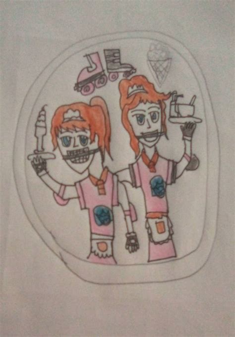 The Braces Sisters Roller Waitresses By Unlucky96 On Deviantart