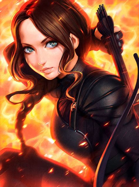 Katniss By Kuvshinov Ilya Hunger Games Fan Art Digital Painting