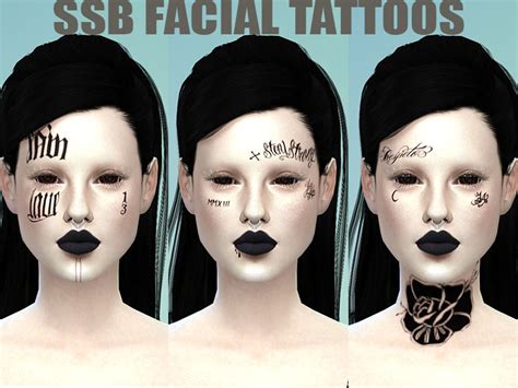 Hxc Facial Tattoos The Sims 4 Catalog