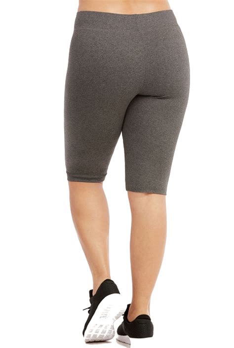 Womens Plus Size Solid Cotton Long Bermuda Bike Shorts Ebay