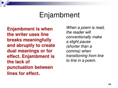 What Is The Effect Of Enjambment In Poetry