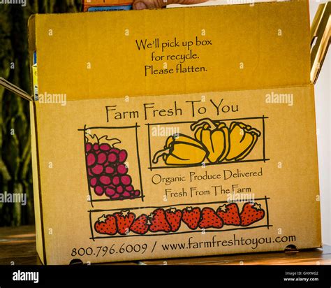A Farm Fresh To You Box That Fresh Organic Produce Is Delivered To Your
