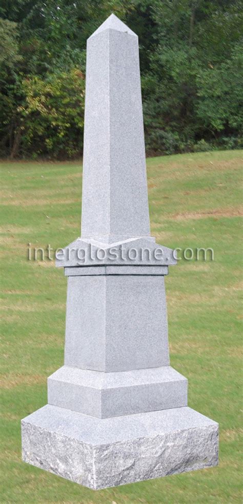 Interglo Stone Fancy Obelisk Headstone
