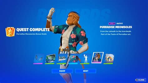 How To Unlock Purradise Meowscles Skin In Fortnite Complete Purradise