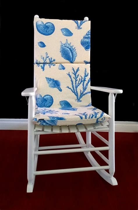 Unfollow rocking chair cover to stop getting updates on your ebay feed. Rocking Chair Cushion Cover Blue Seashell by ...