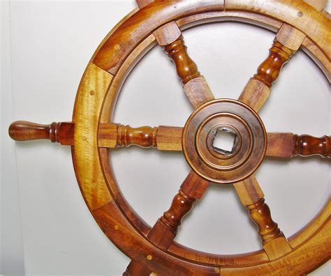Vintage Ships Wheel Authentic Wooden Boat Steering Wheel Etsy