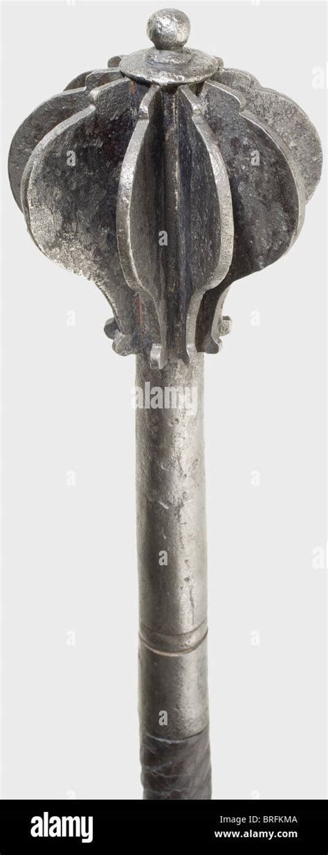 An Hungarian Mace Circa 1600 Heavy Eight Flanged Head On A Tapered