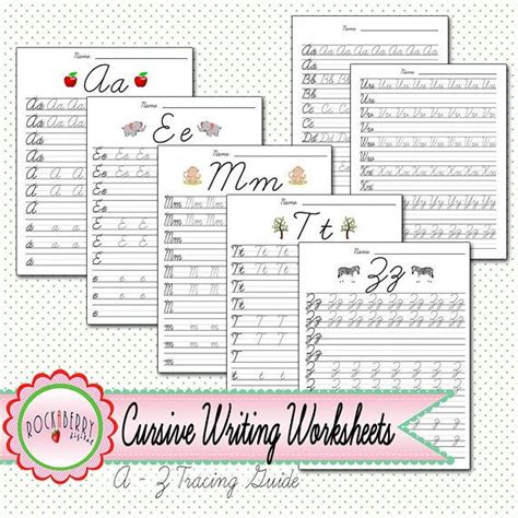 Russian free worksheets for russian verbs and vocabulary. Cursive Writing Worksheets Alphabet A Z Tracing Guide ...