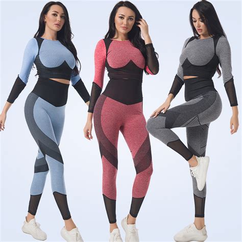Explosive Seamless Yoga Clothing Suit Spring And Autumn New Knitted Hip