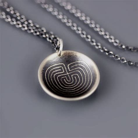 Love This Major Etched Silver Labyrinth Necklace By Lisahopkins On