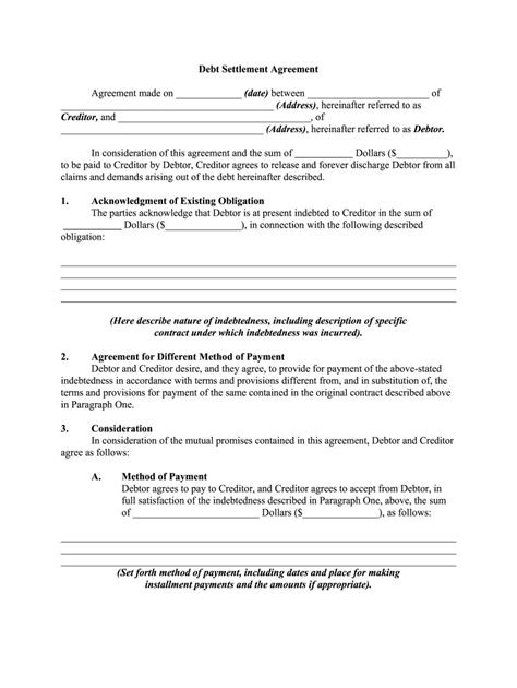 Settlement Agreement Fill Online Printable Fillable Blank Pdffiller