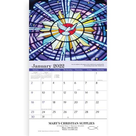 Religious Reflections Wall Calendar Church Giveaway Custom Calendars