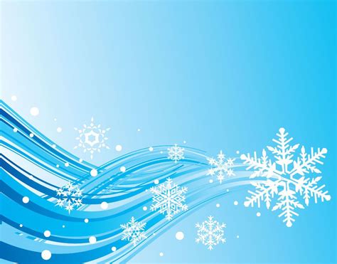 Simplistic Blue Wave And Snowflake Christmas Background Vector Download