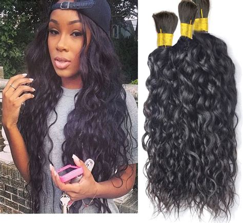 7a Brazilian Virgin Hair Natural Wave Curly Human Braiding Hair Bulk No