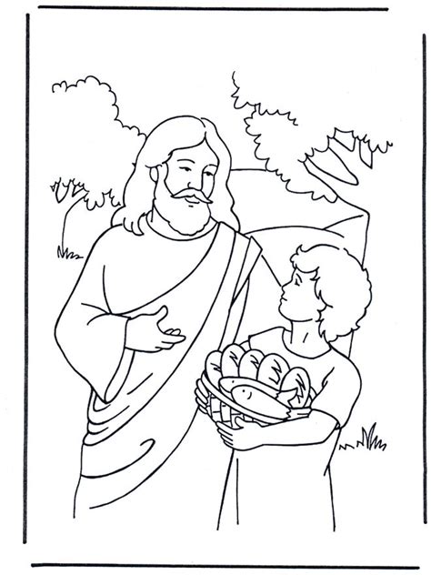 Jesus Feeds Coloring Page Coloring Home The Best Porn Website