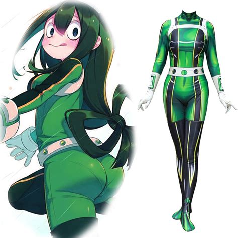 My Hero Academia Asui Tsuyu Cosplay Costume Jumpsuits Zentai Combat Suit Spandex Lycra Halloween