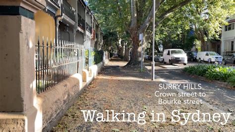 Walking In Surry Hills Sydney Crown To Bourke Street YouTube