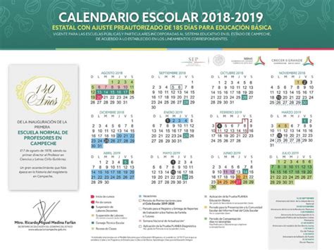 Presenta La Secretaría De Educación El Calendario Oficial Para El Ciclo