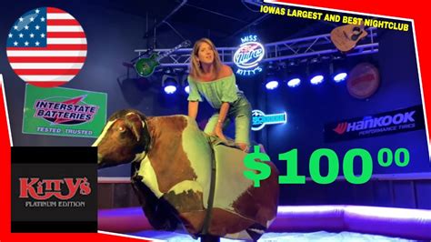 Hottie Offered 100 Mrbeast Lady Bull Riding At Miss Kittys Youtube