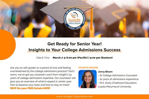 Mar 7 Free Event Get Ready For Senior Year Insights To Your