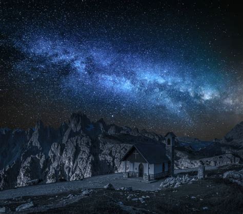 70 Milky Way At Tre Cime Of The Dolomites Stock Photos Pictures