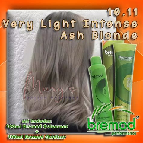 Bremod Hair Color Very Light Intense Ash Blonde Ml With Oxidizing Cream Ml