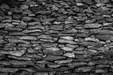 Hd Wallpaper Black Stone Fragment Lot Wall Texture Brick Rock