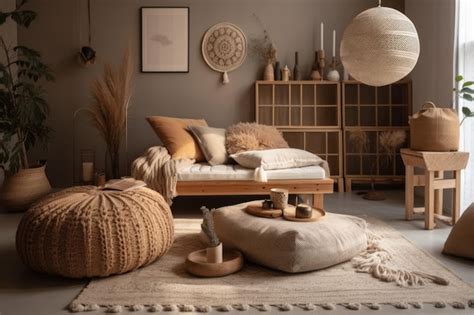 Premium Ai Image Cozy And Cluttered Living Room Filled With Various