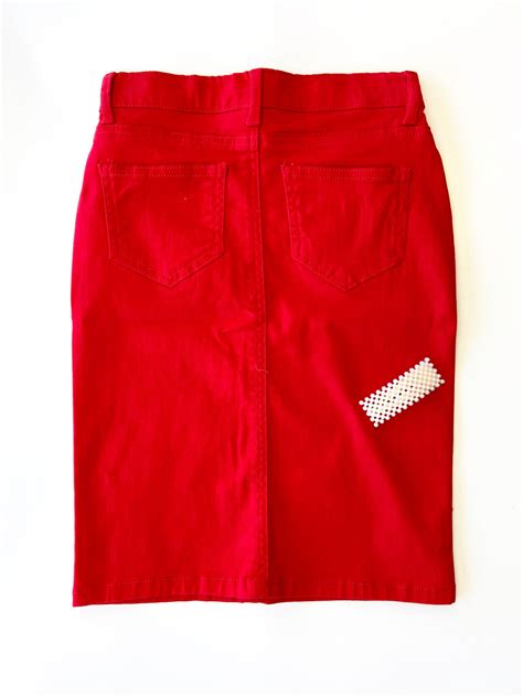 colored denim skirt red girls the klassy girl boutique