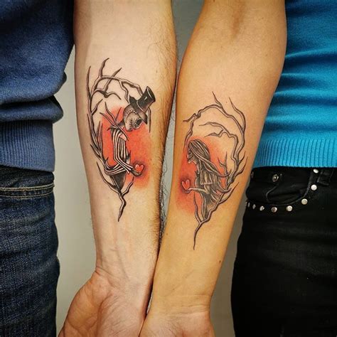 30 Unqiue And Meaningful Matching Couple Tattoos For Lovers Cute