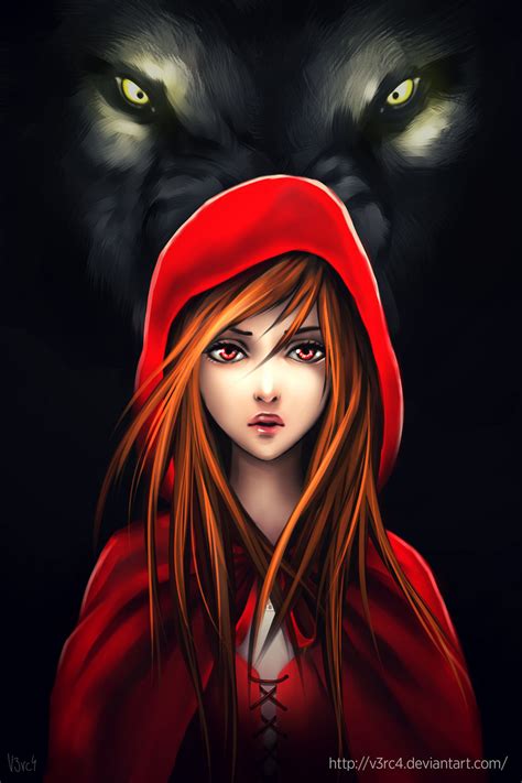 big bad wolf little red riding hood fable art beautiful