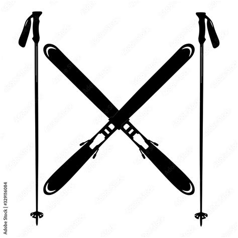 Ski Equipment Clip Art Icon Simple Illustration Of Ski Equipment