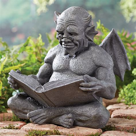 Reading Gargoyle Cast Resin Garden Sculpture Statue Better Than A