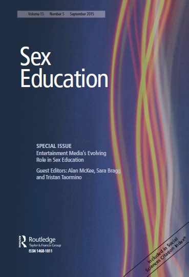 Special Issue Of The Journal Of Sex Education Just Out School Of Free
