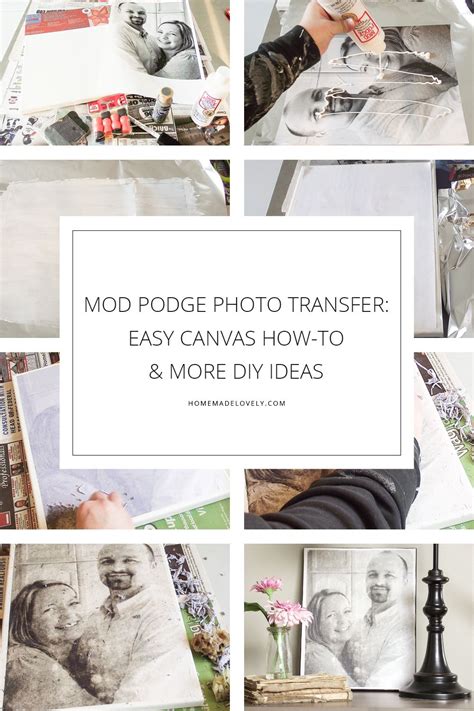Easy Custom Canvas Using Mod Podge Photo Transfer Medium Mod Podge