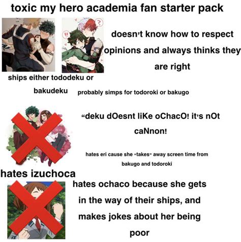 Toxic My Hero Academia Fan Starter Pack Rstarterpacks